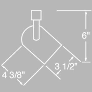 Elco Track Lighting ET661 YokeMounted RoundBackCylinder  