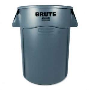  Brute Vented Trash Receptacle Round 44 gal Gray Office 