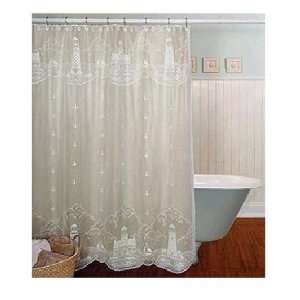  Lighthouse Lace Shower Curtain