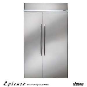    Dacor EF42NBSS 42 Inch Side by Side Refrigerator Appliances