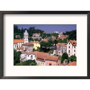  Buildings and Rooftops of City, Sintra, Portugal Framed 