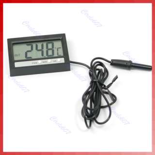 New In Out LCD Dual Way Digital Car Thermometer & Clock ST 2