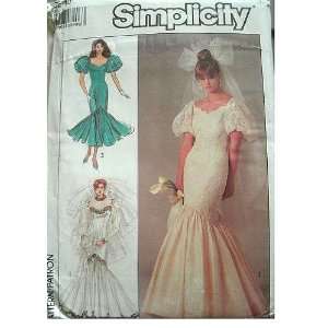   FITTED LINED BRIDE OR BRIDESMAID DRESS SIZE 16 SIMPLICITY PATTERN 8425