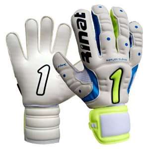  Rinat Kancerbero Soccer Goalie Gloves WHITE/BLUE/NEON 