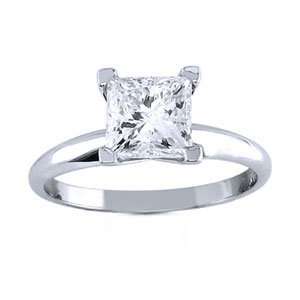  Platinum Princess Diamond Solitaire Engagement Ring (1.50 