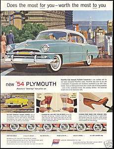 1954 Plymouth Americas Best Buy Price Car Ad  