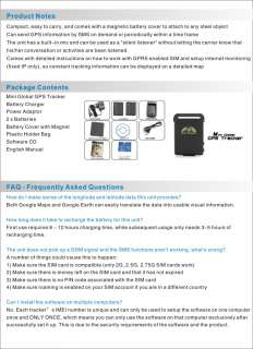   Mini Global GPS GSM GPRS Tracker Tracking Device System Spy Alarm Tool