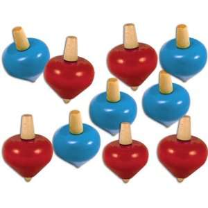  Wooden Spinning Top   10 Pack Toys & Games