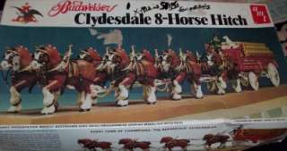   CLYDESDALE 8 HORSE HITCH & WAGON AMT MODEL 1/20 SCALE KIT N/R  