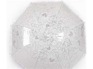 new white lace korea style auto transparent sun umbrella parasol