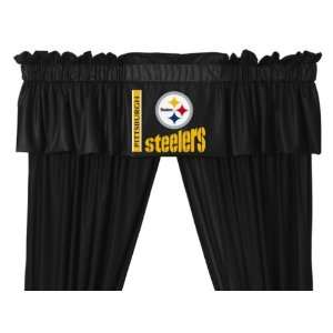 Pittsburgh Steelers Window Treatments Valance and Drapes  