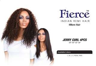 Fierce Indian Remi Jerry Curl 4pcs Human Hair Weaving  
