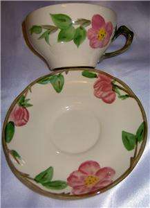 Vintage Franciscan Wedgwood Group Cup Saucer Desert Rose Earthenware 