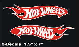 Hot Wheels Logo Vinyl Decal Window Sticker Set Of 2  