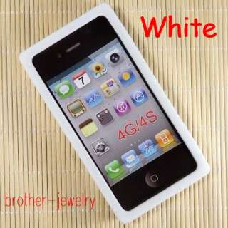WHITE CASSETTE RETRO TAPE GEL SILICONE COVER CASE SKIN FOR IPHONE 4G 