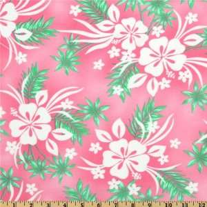  60 Wide Stretch Nylon Swimwear Hawaiian Pink Fabric By 