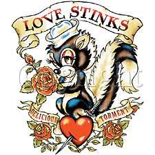  Love Stinks Old School Tattoo Biker T shirt Clothing