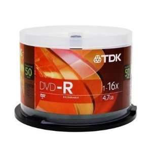   Selected DVD R 16x in 50 pack spindle By TDK Electronics Electronics