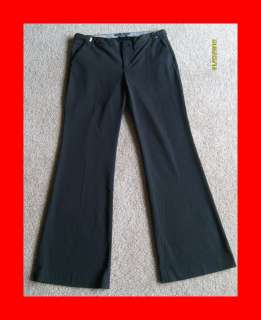 Womens 6 x 32.5 GAP Straight Flare Trouser Black Stretch Dress Pants 