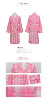 Womens 100% cotton BathRobe pajamas Spa slendercheck  