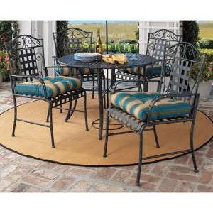 NEW 5 Piece Wrought Iron Outdoor Patio Dining Set (Table & 4 Chairs 