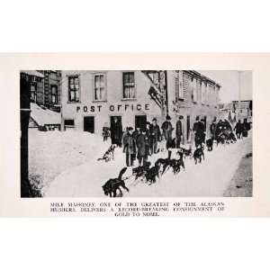   Dog Sled Nome Race Snow   Original Halftone Print