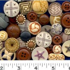  Vintage Leather Etc.   Button Assortment By The Each Arts 
