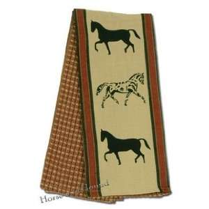  Show Horses Kitchen Towel   Red