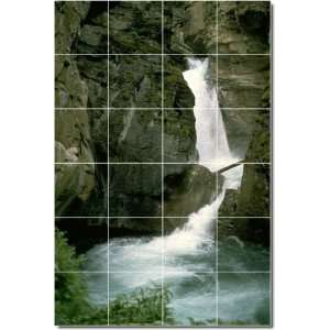  Waterfalls Photo Shower Tile Mural 14  32x48 using (24 