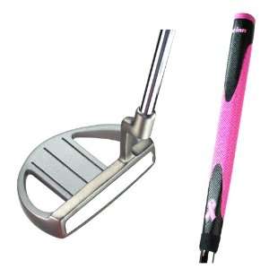   Putter with Ceramic Insert and Winn Pink Pistol Grip Sports