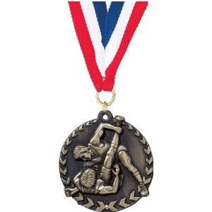  Wrestling Medals   1 3/4 inches Sculptured Medal WRESTLING 
